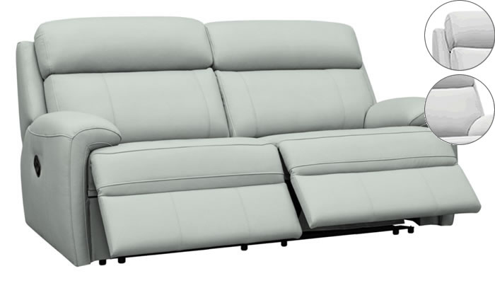 G Plan Hardy 2 Seater Electric Double Recliner Headrest Lumbar Cambridge Cloud